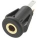 TRU COMPONENTS 718587 Jackplug 3,5 mm Bus, montage vertical Nombre de pôles: 3 Stéréo Noir 1 pièce(s)