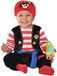 amscan Baby Buccaneer piratenkostuum met rode hoofdomslag en papegaaienspeelgoed (Leeftijd 12-24 maanden)