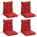 VidaXL Buiten kussen 4 st rood 100 x 50 x 7 cm