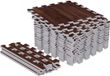Gorilla Sports Vloermatten - Beschermingsmatten - 18 matten + 8 eindstukken - 30x30 - Puzzel mat - Donkere houtlook