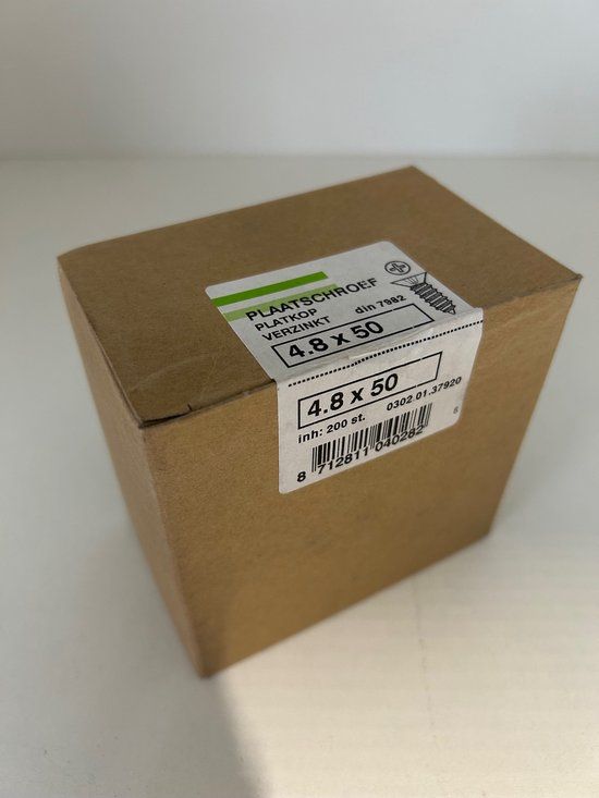 Hoenderdaal Fasteners Kroon BV Plaatschroef Vz Pk PH-2 Din7982C 4.8x50 (200)