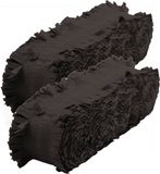 Folat Bv Feest/verjaardag versiering crepe slingers - Set van 3x stuks - zwart - 24 meter - papier