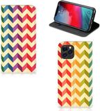 B2Ctelecom iPhone 11 Pro Hoesje - Book Case - Kunstleer - Multi - Zigzag Color