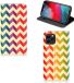 B2Ctelecom iPhone 11 Pro Hoesje - Book Case - Kunstleer - Multi - Zigzag Color