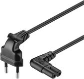 Merkloos Goobay Stroomkabel CEE 7/16 haaks (male) naar C7 haaks (female) 0.75 M Zwart