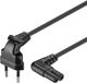 Merkloos Goobay Stroomkabel CEE 7/16 haaks (male) naar C7 haaks (female) 0.75 M Zwart