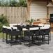 Prolenta Maison Exclusive Tuinset voor in de tuin, 9-delig, met kussens, zwart, van polyrotan