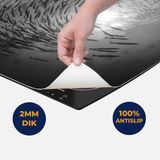 Chefcare Inductie Beschermer Zwerm Vissen in de Oceaan - Zwart Wit - 57,6x51,6 cm - Inductie Mat