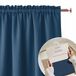 DARYMEX Rideau Aura 140x300 cm Navy Wave Tissu d'ameublement avec tunnel