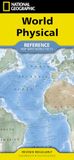 National Geographic World Physical Map (Folded with World Facts)