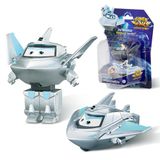 Super Wings YW780032 Transformer Traver Speelgoed, 2-in-1 actiefiguur, robot-vliegtuigspeelgoed 5 cm, transformatorspeelgoed, geschikt voor jongens en meisjes vanaf 3 jaar