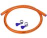 Gimeg Tuyau de gaz en PVC 1,5 m avec 2 colliers de serrage