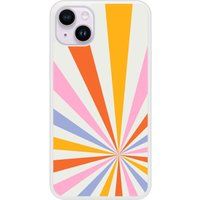 Apple Bedrukt siliconen hoesje compatibel met iPhone 15 Plus Circle rainbow