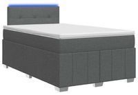 vidaXL Boxspringbed met matras, donkergrijs, 120 x 200 cm