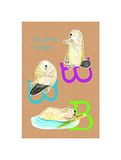 Komar ABC Animal B muurschildering | Poster kinderkamer brieven afbeelding woonkamer slaapkamer wanddecoratie | zonder lijst | P036B-30x40 | grootte 30x40 cm (breedte x hoogte)