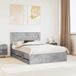 vidaXL Bedframe with Drawer, Concrete Grey, 150 x 200 cm, Engineered Wood