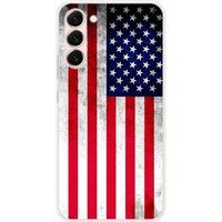 Samsung Galaxy S23 Plus Siliconen hoesje met Amerikaanse vlag
