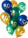 Folat Ballonnen 50 Jaar Blauw-Groen-Goud 30 cm - 12 stuks