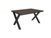 Table à manger effet bois de chêne foncé 140x90x74cm
