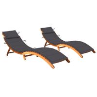 vidaXL Lit avec coussin acacia massif