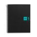 Miquelrius - Notitieboek A5, geruit, 80 vellen, zwart/turquoise