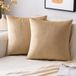 Azomor® Set van twee elegante kussenhoezen van fluweel, 40x40 cm, Khaki