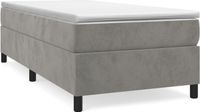 vidaXL Boxspringbedframe, lichtgrijs, 80x200 cm, fluweel