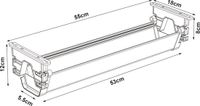 pro.tec H.T. Trade Service GmbH & Co. KG Kabelgoot Skegness voor het onder bureau 55x18x12 cm wit