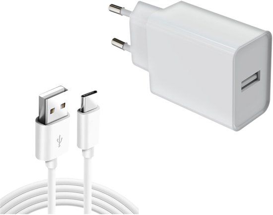 DLH 12W USB-A Charger 1m Lightning Cable Tablet, Phone White AC Indoor