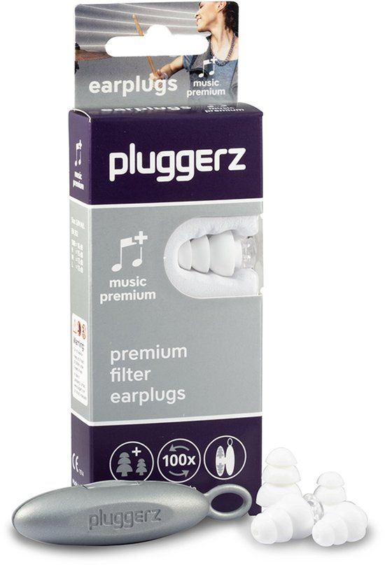 Pluggerz Earplugs Music Premium - Oordoppen voor muziekliefhebbers - Wit