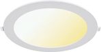 BES LED LED Paneel Slim Inbouw - Brinton Thin - 24W 2400lm 120° Bundelhoek - Aanpasbare Lichtkleur 3000K-4000K-6500K - IP40 - Rond - Wit - Ø298mm Buitenmaat - Ø275mm Zaagmaat