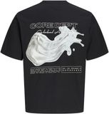 JACK & JONES JCOBIARRITZ CHROME PRINT TEE STYD S Zwart