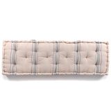 D'CASA Vloerkussen 120 x 40 cm strepen Capitone ruw 3051576