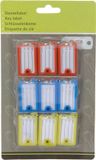 Merkloos / Sans marque Koopman International 9x stuks gekleurde sleutellabels rood/blauw/geel - Sleutelhangers