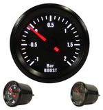 Jom Car-Parts GmbH 52mm extra instrument voor het meten van de turbodruk, met LED-verlichting, geschikt voor oldtimers