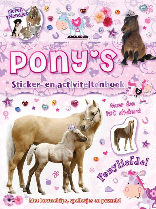 Rebo Productions Stickerboek Pony's Dierenvriendjes Papier