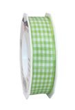 C.E. Pattberg Präsent Vichy Bedraad lint Lime Groen-Wit 25 mm breedte, 20 m lengte