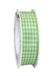 C.E. Pattberg Präsent Vichy Bedraad lint Lime Groen-Wit 25 mm breedte, 20 m lengte