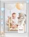 HAES deco Verzilverde Baby Fotolijst Blauw Matteo voor een foto van 10x15 cm