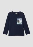 s.Oliver T-shirt Bleu marine Coton Manches courtes Enfants 104/110