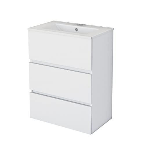 Baikal Trix Badkamerkast met bodem - 39 cm - 3 laden - met poten - 8422325589350