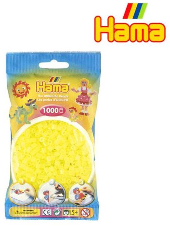 Hama Strijkkralen 1000 Stuks Geel Neon