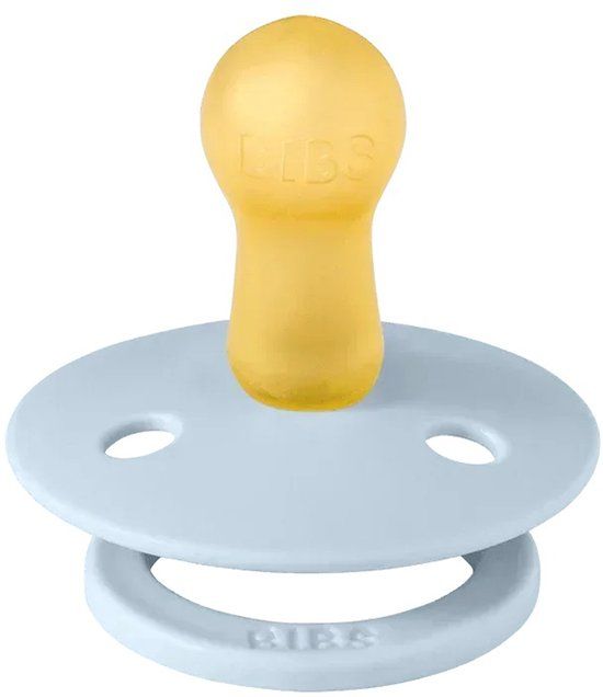 BIBS Studio Polka Fopspeen - Rond - 2 Stuks - 6-18 Mnd - Baby Blue / Steel Blue
