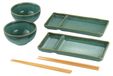 Service à sushi japonais, 6 pièces pour miso, sushi et riz
