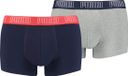 Puma Basic Trunk Heren Onderbroek 2-pack Blauw/Grijs Maat XL