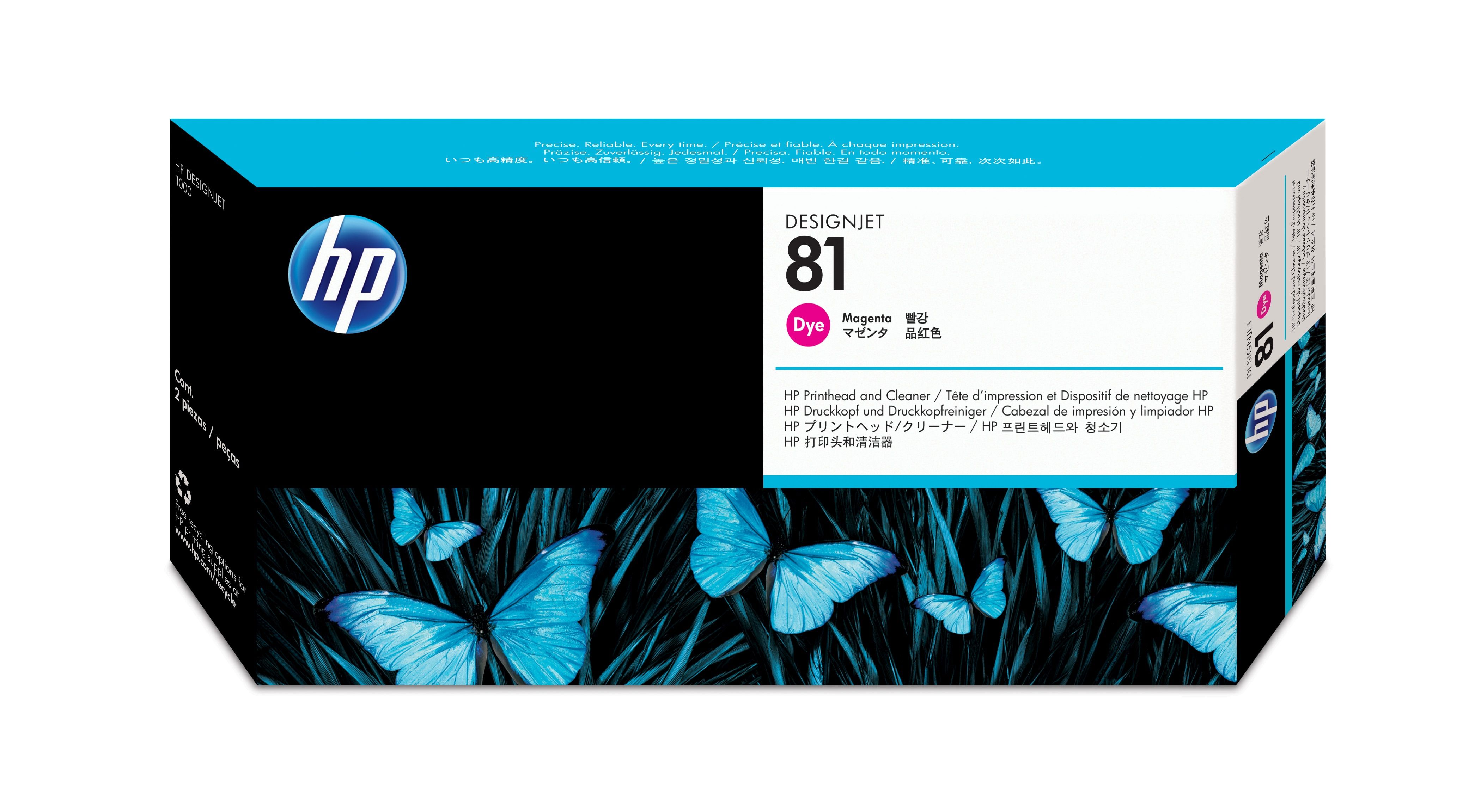 HP 81 Printheads - magenta - printkop en printkopreiniger voor kleurstofin