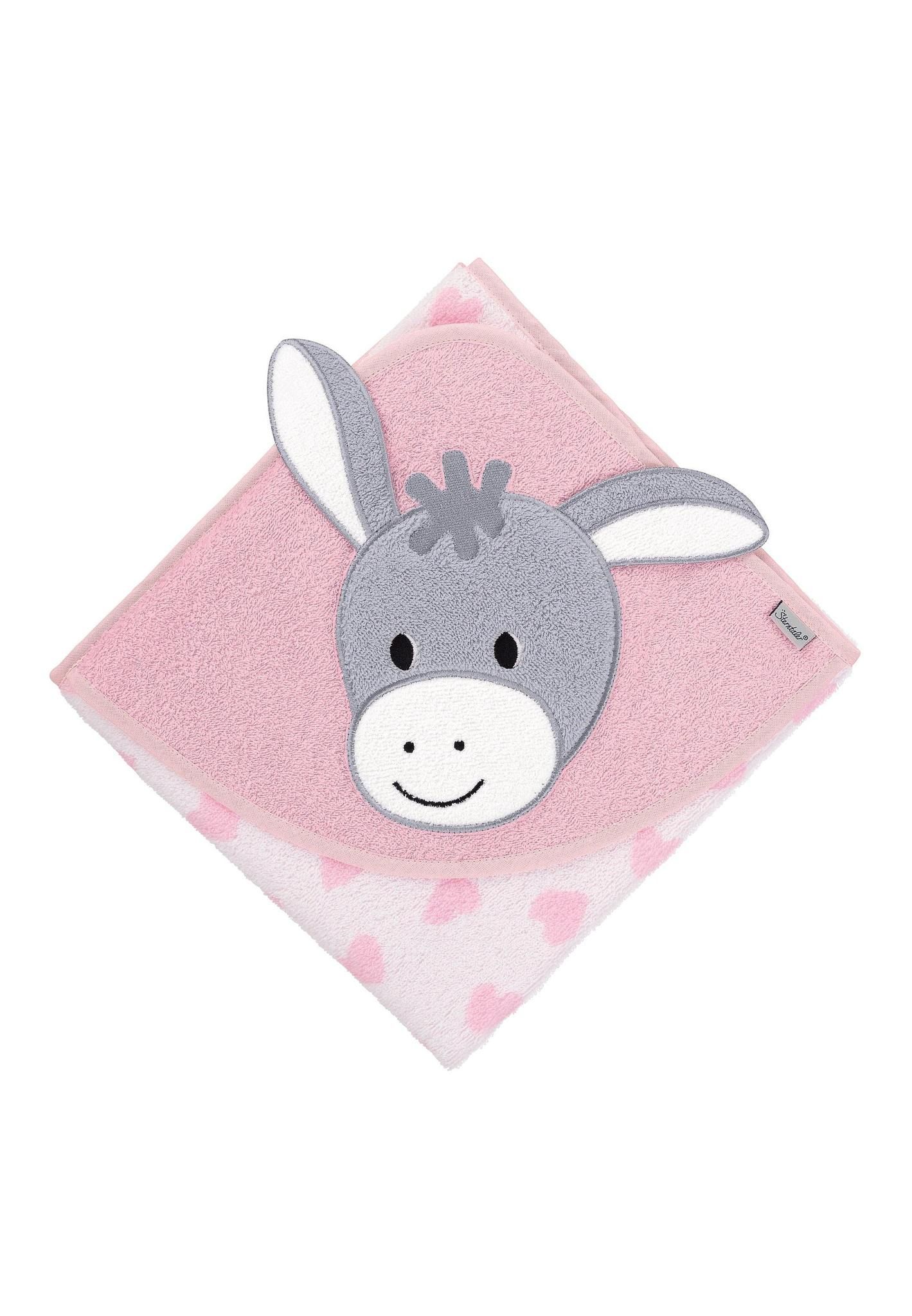 Sterntaler Emmi Girl Badhanddoek met Capuchon - Roze - 80x80 cm