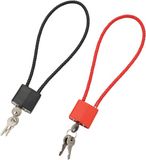 BeiJingLiangPinJiaZuoKeJiWenHuaFaZhanYouXianGongSi Câble antivol réglable avec clé - 2 pièces, Rouge/Noir