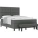 Maison Exclusive - Lit boxspring avec coussins, gris foncé, 160 x 200 cm, rembourré