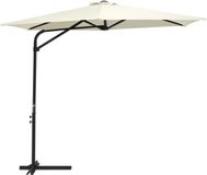 vidaXL Parasol met stalen paal 300 cm zandwit